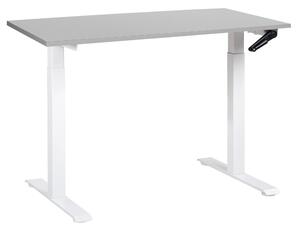 Manuálně výškově nastavitelný pracovní stůl DESTINES 120 cm 72 cm Šedá/Bílá