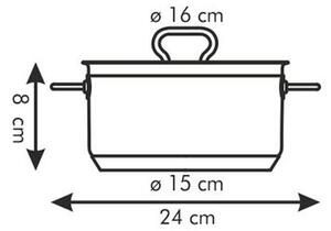 Kastrol HOME PROFI s poklicí ø 16 cm, 1,5 l