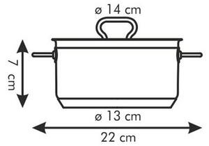 Kastrol HOME PROFI s poklicí ø 14 cm, 1,0 l