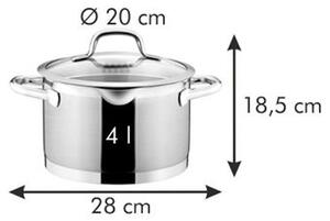 Hrnec PRESIDENT s cedicí poklicí ø 20 cm, 4,0 l
