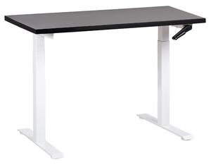 Manuálně výškově nastavitelný pracovní stůl DESTINES 120 cm 72 cm Černá/Bílá