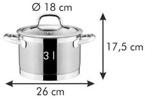 Hrnec PRESIDENT s poklicí ø 18 cm, 3,0 l