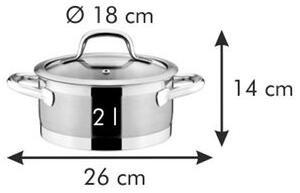 Kastrol PRESIDENT s poklicí ø 18 cm, 2,0 l