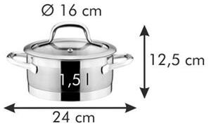 Kastrol PRESIDENT s poklicí ø 16 cm, 1,5 l