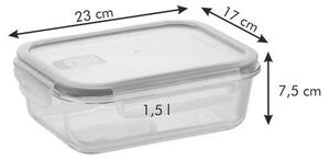 Dóza FRESHBOX GLASS 1,5 l, obdélníková