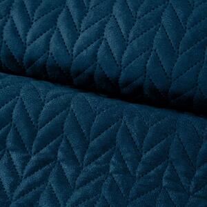 Sametový přehoz na postel Luiz4 modrý Modrá 170x210 cm