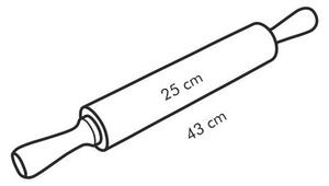 Váleček na těsto nerezový DELÍCIA 25 cm, ø 5 cm