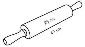 Váleček na těsto dřevěný DELÍCIA 25 cm, ø 6 cm