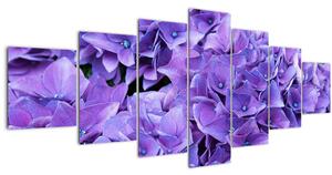 Obraz fialových květin (210x100 cm)
