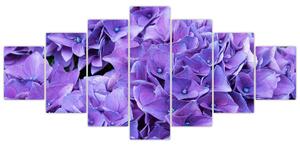 Obraz fialových květin (210x100 cm)