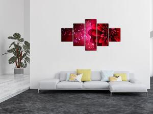 Obraz červené květiny (125x70 cm)