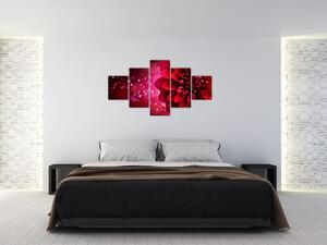 Obraz červené květiny (125x70 cm)