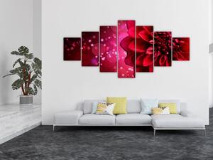 Obraz červené květiny (210x100 cm)