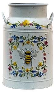 Krémová dekorativní konev s včelkou Bee - Ø 19*28 cm