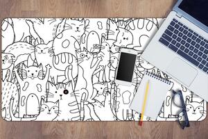 Pracovní podložka na stůl Kočky ve stylu doodle