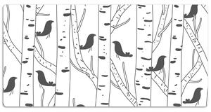 Podložka na psací stůl Ptáci a stromy
