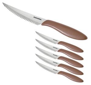 Nůž steakový PRESTO 12 cm, 6 ks, hnědá