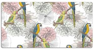 Pracovní podložka s obrázkem Parrot a květiny