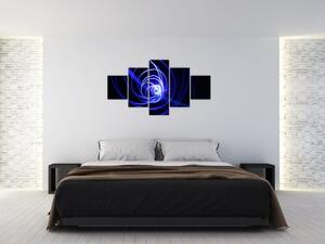 Obraz modrých spirál (125x70 cm)