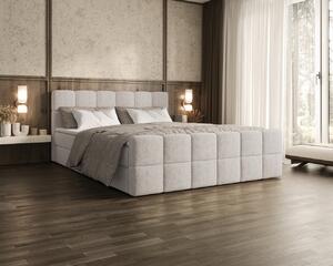 Čalouněná postel 140x200 CABRIA s úložným prostorem - světle béžová