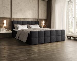 Čalouněná postel 140x200 CABRIA s úložným prostorem - černá