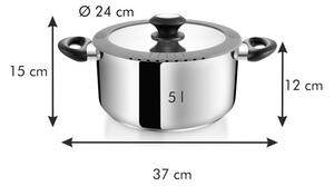 Kastrol SmartCOVER s poklicí ø 24 cm, 5,0 l