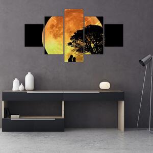 Obraz stínů v měsíčním světle (125x70 cm)