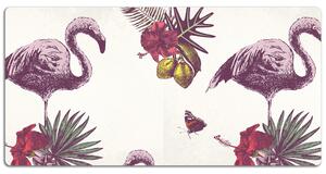 Pracovní podložka na stůl Plameňáci & hibiscus