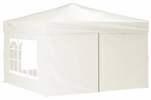 Skládací party stan s bočními stěnami krémový 3 x 3 m