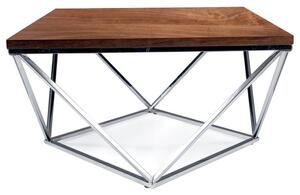 Konferenční stolek SALVIR ořech/stříbrná