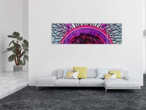 Abstraktní obraz - fialové větve (170x50 cm)