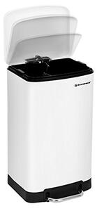 SongmicsHome Odpadkový koš s pomalým zavíráním SLOW, 30l, bílá