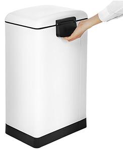 SongmicsHome Odpadkový koš s pomalým zavíráním SLOW, 30l, bílá