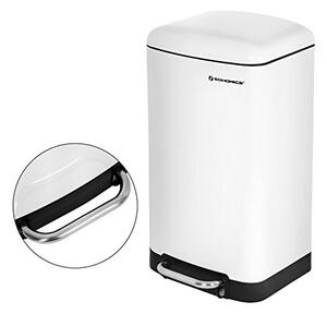 SongmicsHome Odpadkový koš s pomalým zavíráním SLOW, 30l, bílá