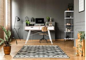 Tutumi, designový kancelářský stůl pro počítač 100x49x79 cm FFT180902, černá-dub sonoma, MEB-02500