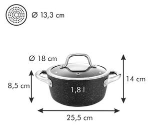 Kastrol PRESIDENT Stone s poklicí ø 18 cm, 1,8 l