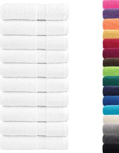 Prémiové ručníky SOLUND 10 ks bílé 50x100 cm 600 g/m²