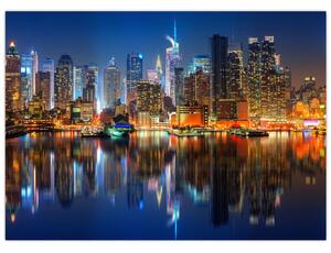Obraz Manhattanu v noci (70x50 cm)