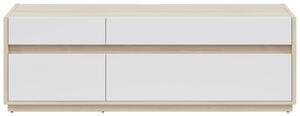 KOMODA POD TELEVIZI, bílá, barvy dubu, 173,5/58,2/42 cm Hom`in - Komody bílé