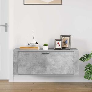 Nástěnný botník betonově šedý 100x35x45 cm kompozitní dřevo