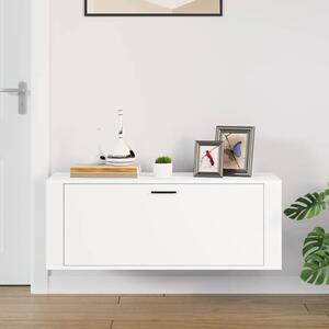 Nástěnný botník bílá 100 x 35 x 38 cm kompozitní dřevo