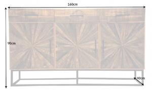Massive home | Průmyslový příborník 160 cm Klement mango MH405250