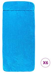 Plážové osušky 6 ks tyrkysové 60 x 135 cm textil 400 GSM