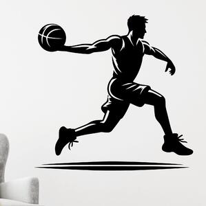 Živá Zeď Samolepka Basketbal Barva: černá