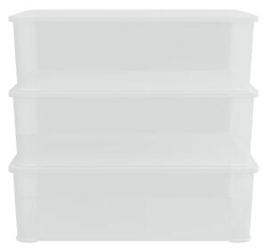 Plastové úložné boxy 3 ks 25 l stohovatelné