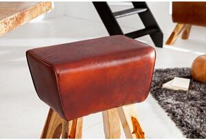 Massive home | Barová židle Retro mangového dřeva a kůže MH368150
