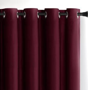Závěs AmeliaHome Velvet s průchodkami 140x245 cm vínový, velikost 140x245