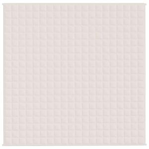Zátěžová deka světle krémová 200 x 200 cm 9 kg textil