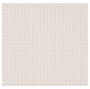 Zátěžová deka světle krémová 220 x 235 cm 15 kg textil