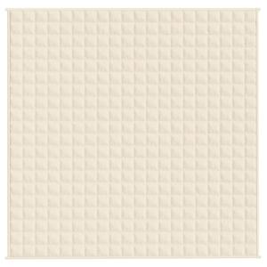 Zátěžová deka světle krémová 200 x 200 cm 13 kg textil